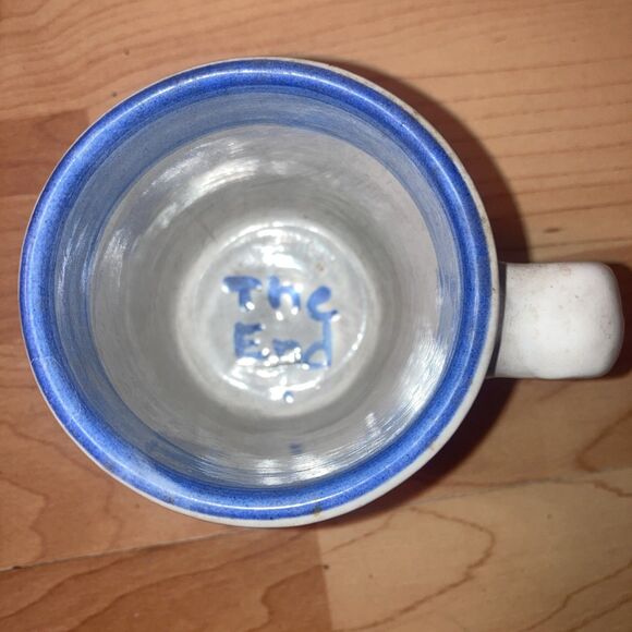 M A Hadley Signed Farmer's Wife Hand Painted Mug 10oz "The End" In The Bottom - Picture 3 of 5